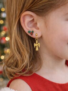 Vintage Angel Earrings & Holly Earrings